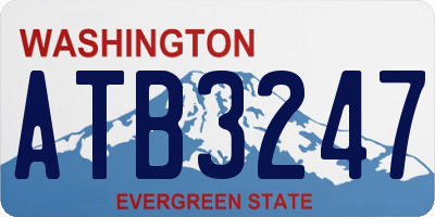 WA license plate ATB3247