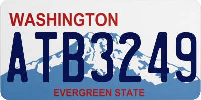 WA license plate ATB3249