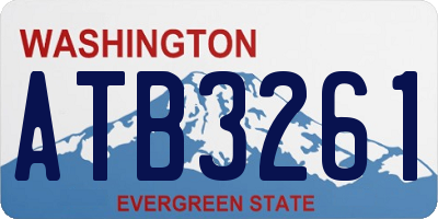 WA license plate ATB3261