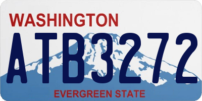 WA license plate ATB3272