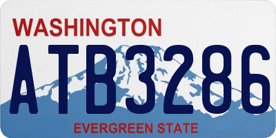 WA license plate ATB3286