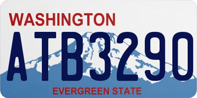 WA license plate ATB3290