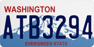 WA license plate ATB3294