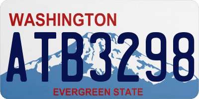WA license plate ATB3298