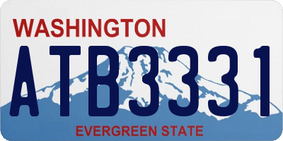 WA license plate ATB3331