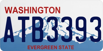 WA license plate ATB3393