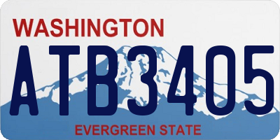WA license plate ATB3405