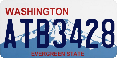 WA license plate ATB3428