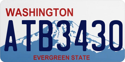 WA license plate ATB3430