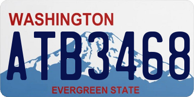 WA license plate ATB3468