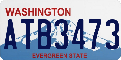 WA license plate ATB3473