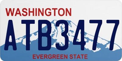 WA license plate ATB3477