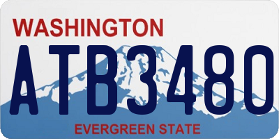 WA license plate ATB3480