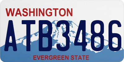 WA license plate ATB3486