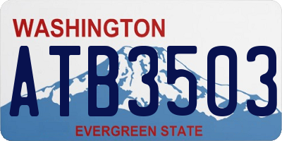 WA license plate ATB3503