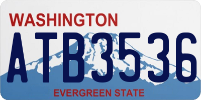 WA license plate ATB3536