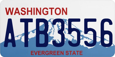 WA license plate ATB3556