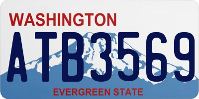 WA license plate ATB3569