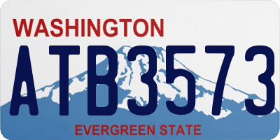 WA license plate ATB3573
