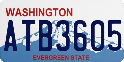 WA license plate ATB3605