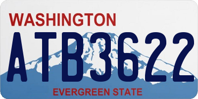 WA license plate ATB3622