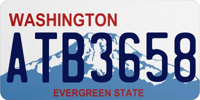 WA license plate ATB3658