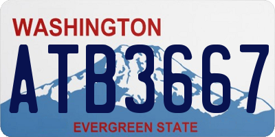 WA license plate ATB3667