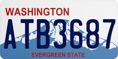 WA license plate ATB3687