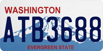 WA license plate ATB3688