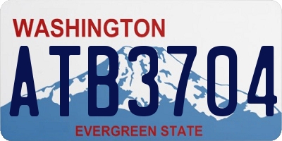 WA license plate ATB3704