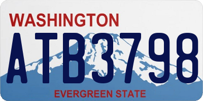 WA license plate ATB3798