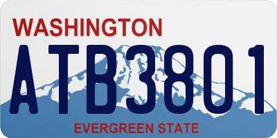WA license plate ATB3801