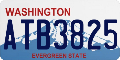 WA license plate ATB3825