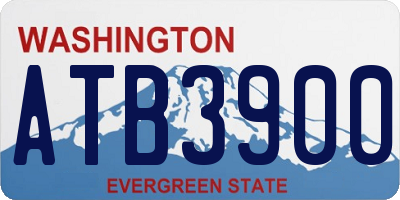 WA license plate ATB3900