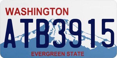 WA license plate ATB3915