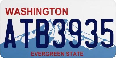WA license plate ATB3935
