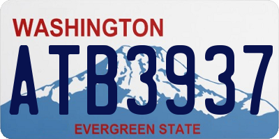 WA license plate ATB3937