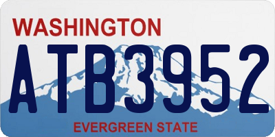 WA license plate ATB3952