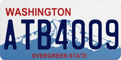 WA license plate ATB4009