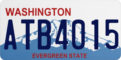 WA license plate ATB4015