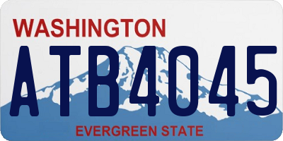 WA license plate ATB4045