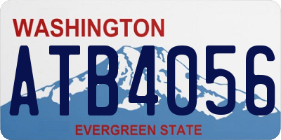 WA license plate ATB4056