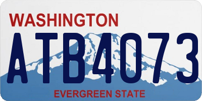 WA license plate ATB4073
