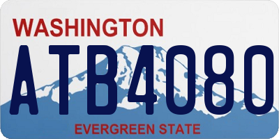 WA license plate ATB4080