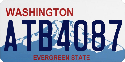 WA license plate ATB4087