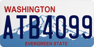 WA license plate ATB4099