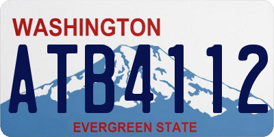 WA license plate ATB4112