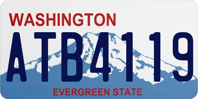 WA license plate ATB4119