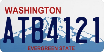 WA license plate ATB4121