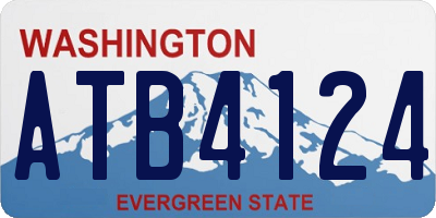 WA license plate ATB4124
